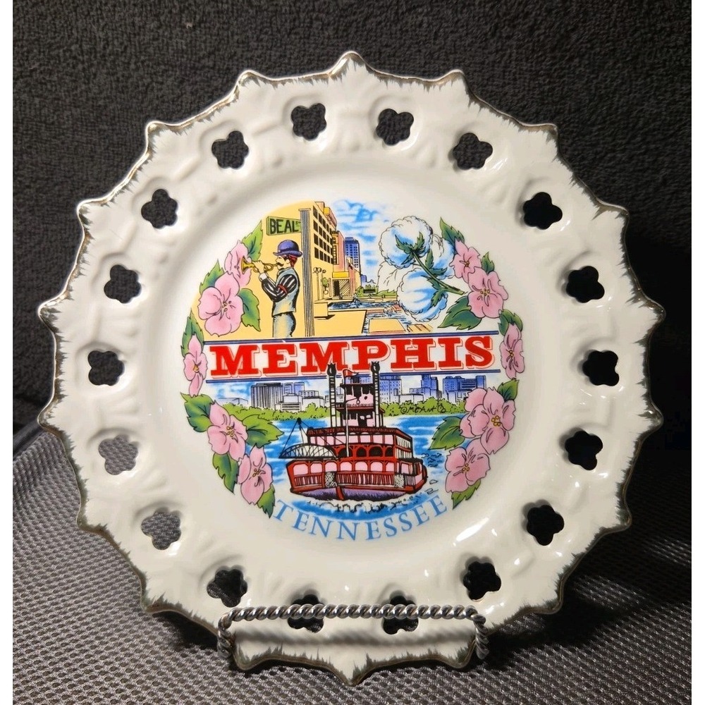 Vntg Memphis Tennessee Souvenir Collectors Plate